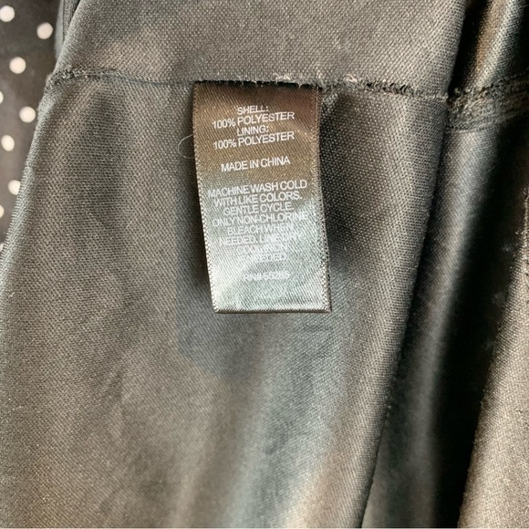 Express The Portofino Mini Black White Polka Dot Button Up Shirt  Dress sz S - Picture 7 of 9